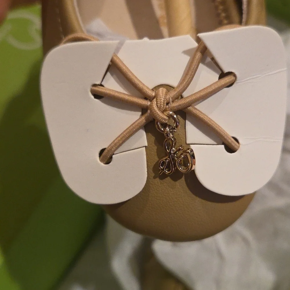 Sam Edelman Kids 12 Felicia Mini Beige Girls Ballet Flats NWT